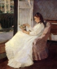 the artist's sister at a window