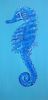 Blue Seahorse On Light Blue